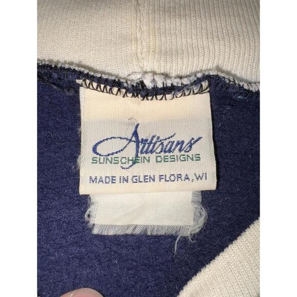 Vtg Artisans Sunschein XL Sweatshirt Guardian Angel AOP Wrap Print Grandma USA - Picture 8 of 14